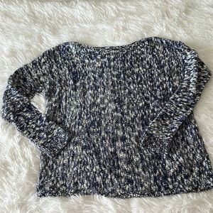 Gap, size XL, knit sweater, blue/black/white